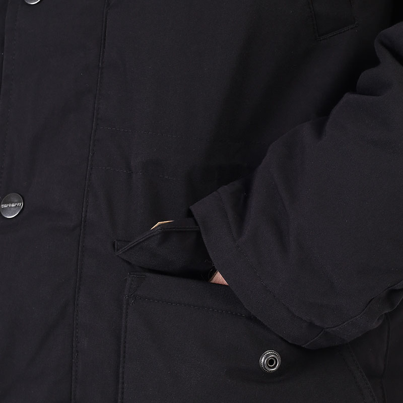 мужская черная куртка Carhartt WIP Trapper Parka I028129-black - цена, описание, фото 2